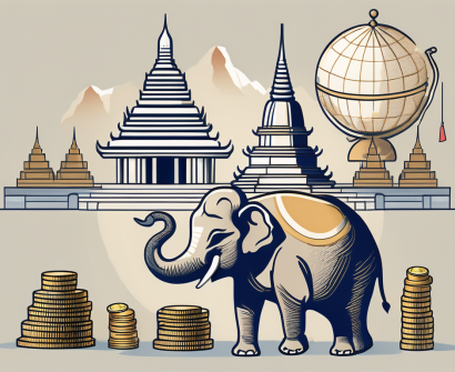 An international school building in jordan with various symbolic elements such as a globe