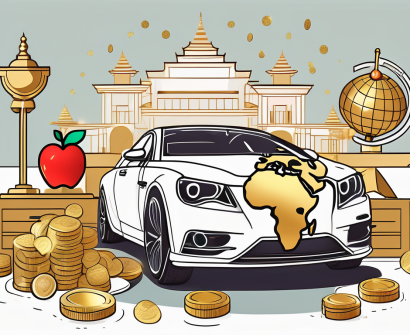 A classroom setting with an apple on the teacher's desk