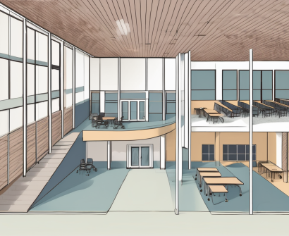 A vietnamese classroom with a chalkboard