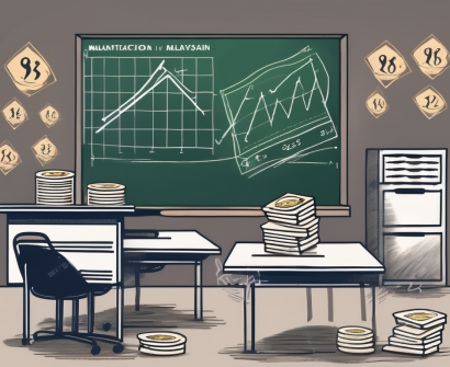 A classroom setting with a graduation cap on the teacher's desk