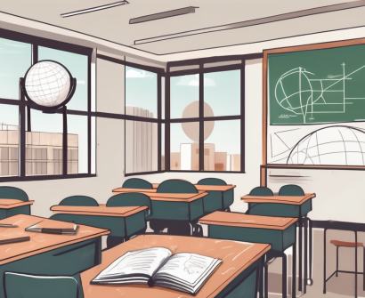 A classroom setting with diverse educational tools