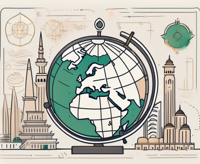 A globe with saudi arabia highlighted