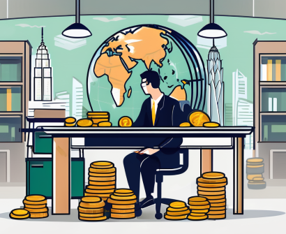 A modern classroom with international elements