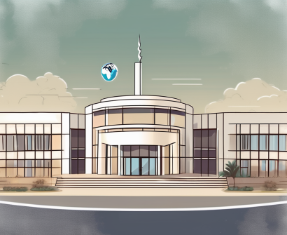 A classroom setting with a globe