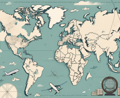 A classroom setting with a globe