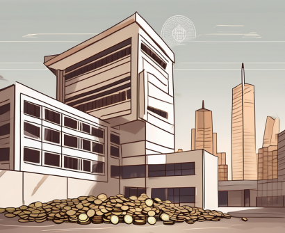 A typical international school building in bahrain with a backdrop of the city skyline