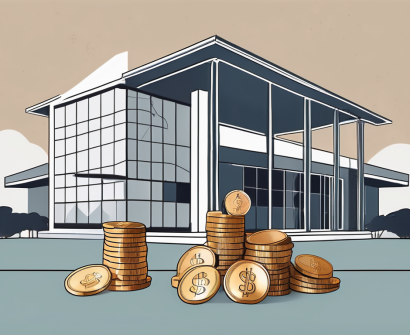 An international school building in barbados with a symbolic balance scale on top