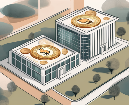 An international school building in dubai with a symbolic representation of money