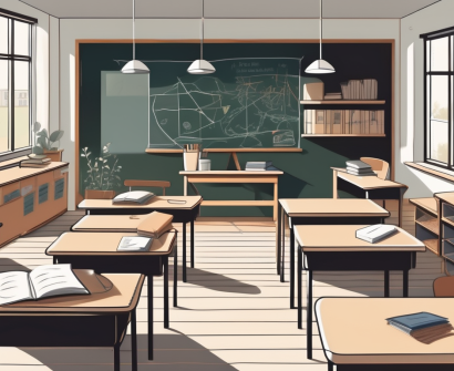 A classroom scene in an international school in estonia