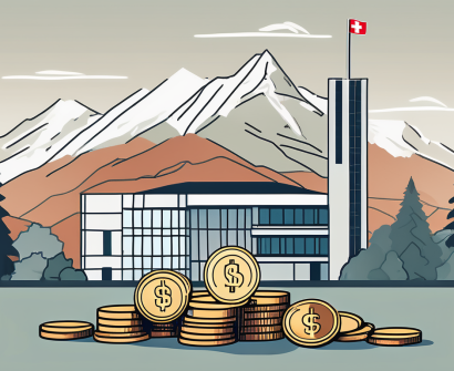 A swiss landscape with an international school building