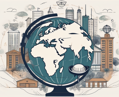 A globe focused on australia