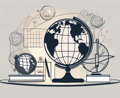 A globe focused on brazil