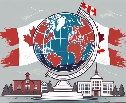 A globe focused on canada