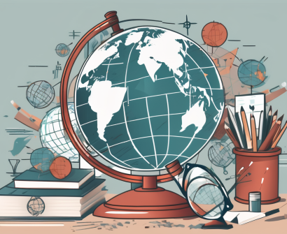 A globe focused on china