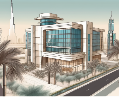 A modern international school building in dubai