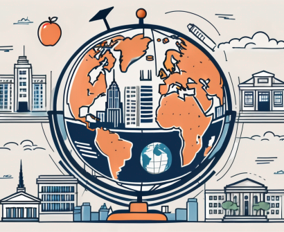 A globe with new york city highlighted