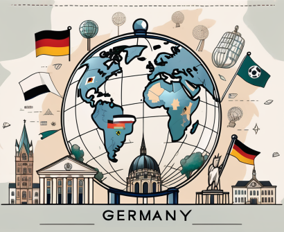 A globe focused on germany