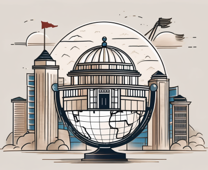 A globe focused on china