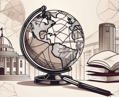 A globe focused on qatar