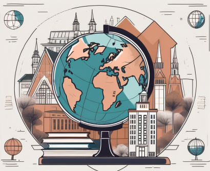 A globe focused on latvia