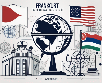 Frankfurt international school with symbols of various teaching methods such as a microscope for science