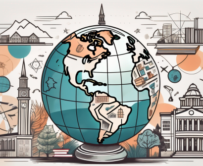 A globe focused on new zealand