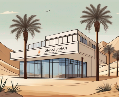 An international school building in oman with a job vacancy signboard in the front