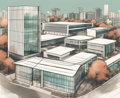 A diverse collection of international school buildings in seoul