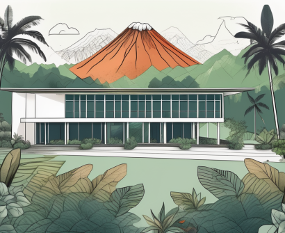 An international school building surrounded by papua new guinea's iconic landscapes