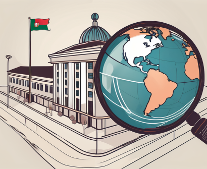 A globe focused on portugal