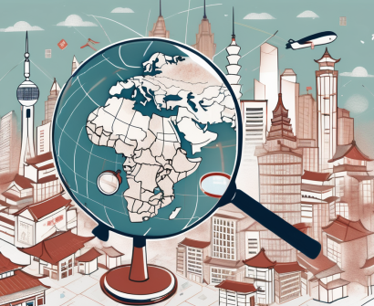 A globe focused on china