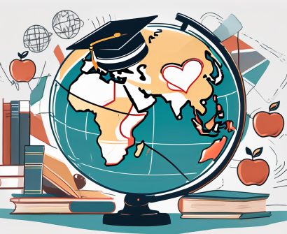 A globe focused on south africa