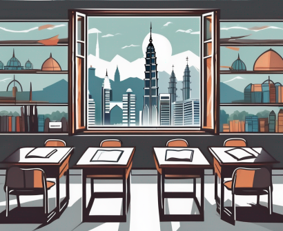 A classroom setting with diverse educational materials