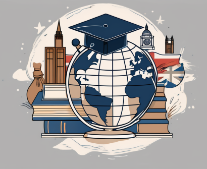 A globe focused on the united kingdom