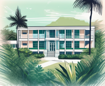 A picturesque international school building in bermuda