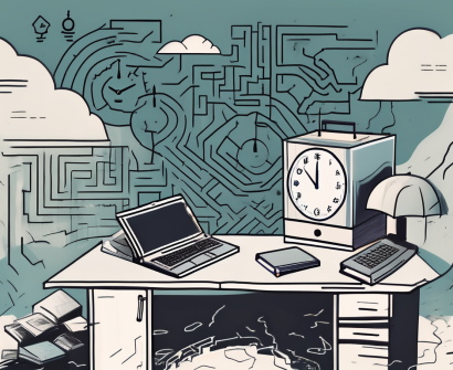 A classroom setting in malaysia with various elements symbolizing challenges such as a broken computer