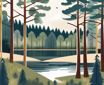 A typical finnish international school surrounded by local nature