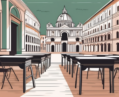 A classic italian classroom setting