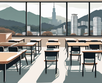 A classroom setting in an international school in seoul