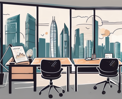 A classroom setting with a chalkboard displaying symbols of two different languages