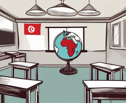 A typical tunisian classroom setting with global elements