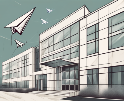 The shanghai french school's building with a symbolic representation of a job application