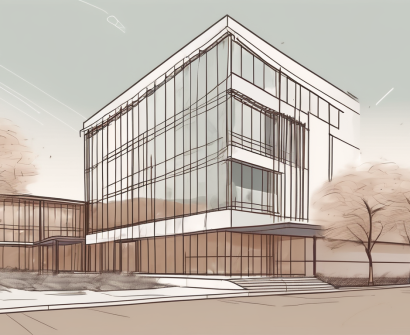 The beijing biss international school building with a job application form and a pen on the foreground