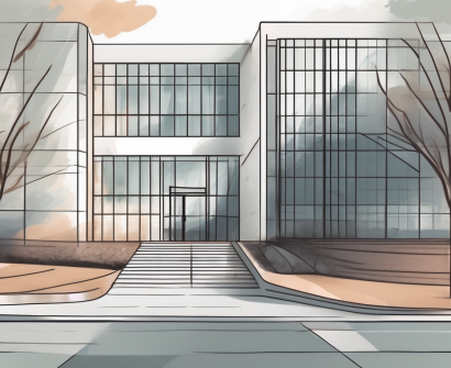 The daystar academy's building entrance with a path leading towards it