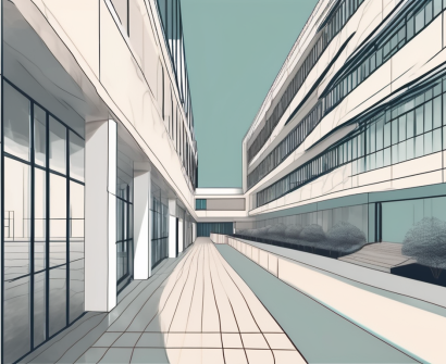 The british school of guangzhou building with a path leading towards it