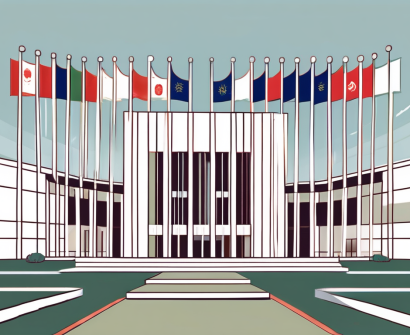 The kunming international academy building with a path leading up to it