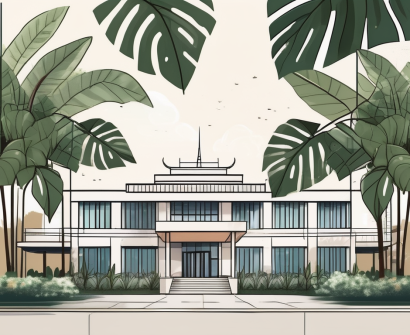 An international school building in bangkok with thai cultural elements