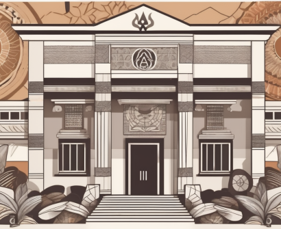 The jakarta intercultural school building with a prominent "hiring" sign in front