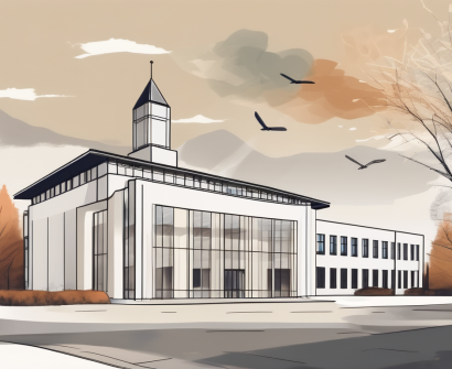 The munich international school building with a scenic german backdrop