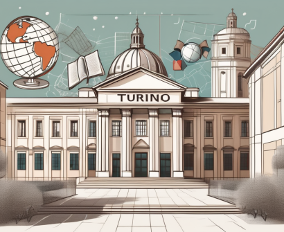 The international school of turin building surrounded by italian landmarks